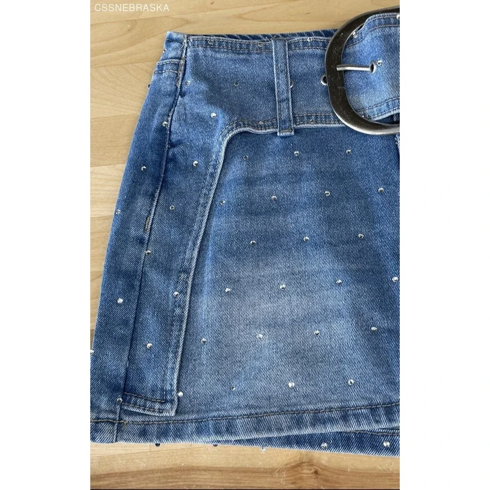 Forever 21 Bratz Denim‎ Mini Skirt with Belt - Size XS